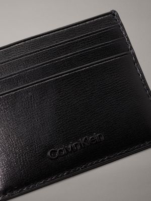 ck black palmellato leather cardholder and keyfob gift set for men calvin klein