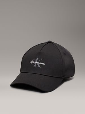 black twill cap with warm fleece for men calvin klein jeans