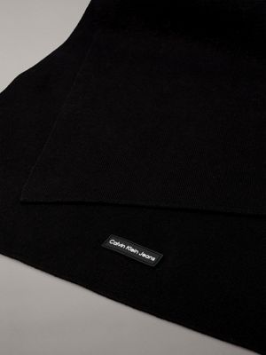 black knit scarf for men calvin klein jeans