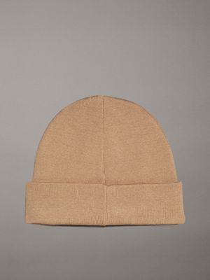 travertine knit beanie for men calvin klein jeans