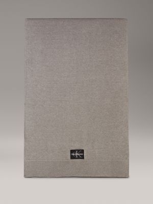 grey heather knit scarf for men calvin klein jeans