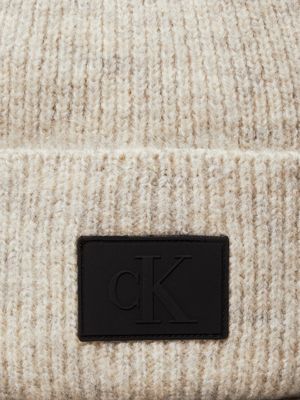 pelican knit beanie for men calvin klein jeans