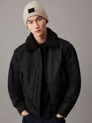 pelican knit beanie for men calvin klein jeans