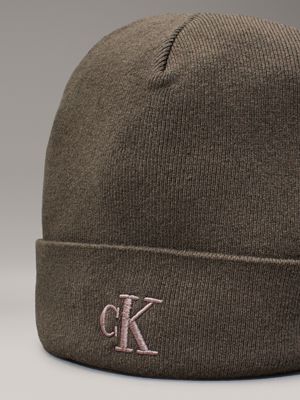 brindle wool blend beanie for men calvin klein jeans