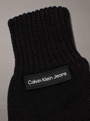 black knit gloves for men calvin klein jeans