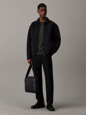 ck black pebble messenger bag for men calvin klein