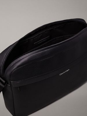 ck black pebble messenger bag for men calvin klein