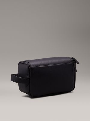 ck black pebble wash bag for men calvin klein