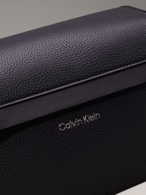 ck black pebble wash bag for men calvin klein