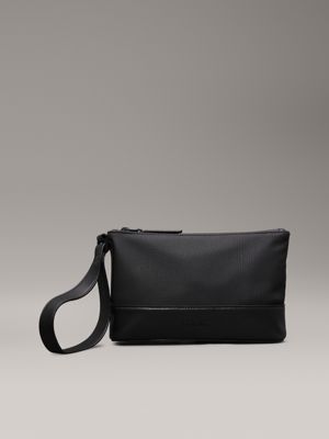 black compact pouch for men calvin klein