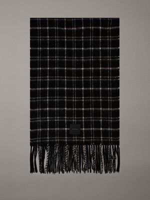 black wool scarf for men calvin klein