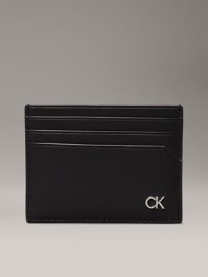 ck black smooth leather cardholder and belt gift set for men calvin klein