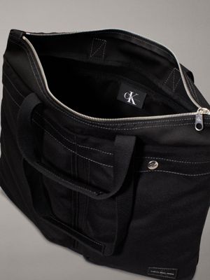 black canvas tote bag for men calvin klein jeans