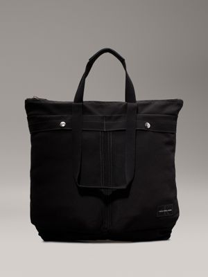 black canvas tote bag for men calvin klein jeans