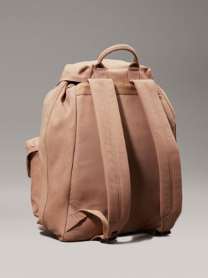 savannah tan flap backpack for men calvin klein jeans