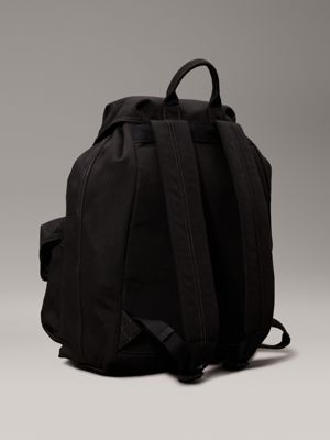 black flap backpack for men calvin klein jeans