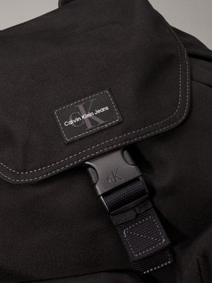 black flap backpack for men calvin klein jeans