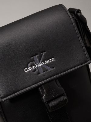 black crossbody phone bag with airpod case for adults gender inclusive calvin klein jeans