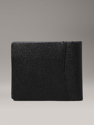 black leather billfold wallet for men calvin klein jeans