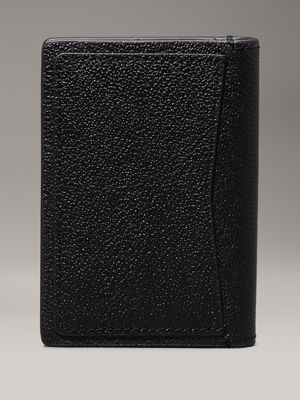 black leather cardholder for men calvin klein jeans