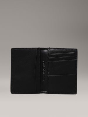 black leather cardholder for men calvin klein jeans