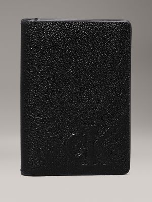 black leather cardholder for men calvin klein jeans