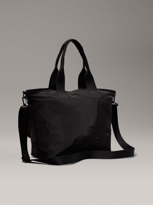 black packable 2-in-1 duffle bag for men calvin klein jeans