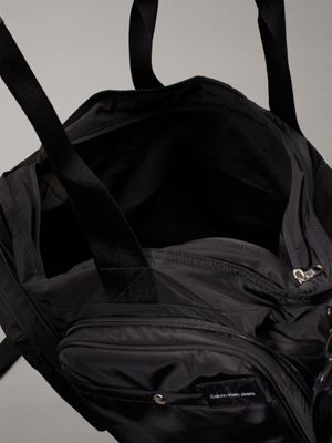 black packable 2-in-1 duffle bag for men calvin klein jeans