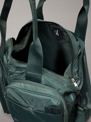 green palm packable 2-in-1 duffle bag for men calvin klein jeans