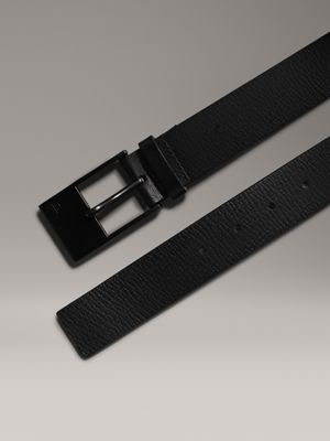 ceinture en cuir black/black pour hommes calvin klein jeans