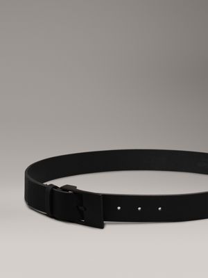 black/black leather belt for men calvin klein jeans