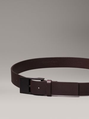 bitter brown leather belt for men calvin klein jeans