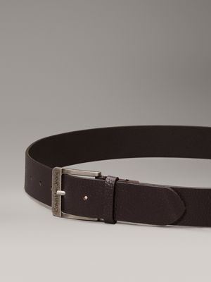 bitter brown leather belt for men calvin klein jeans