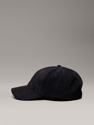 berretto da baseball in velluto a coste pvh black da uomini calvin klein