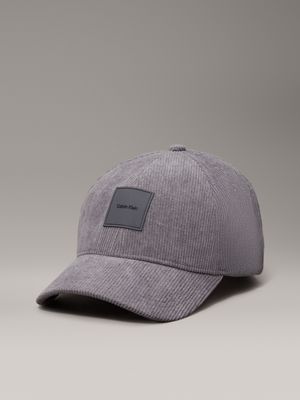 grey corduroy cap for men calvin klein