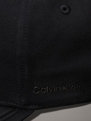 pvh black twill cap for men calvin klein