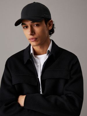 pvh black twill cap for men calvin klein