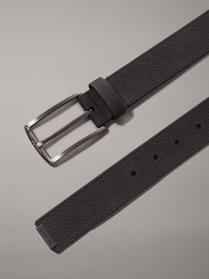 pvh black leather belt for men calvin klein