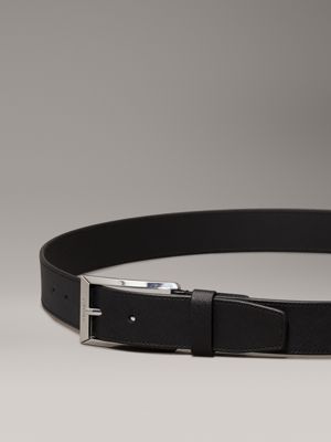 black saffiano leather belt for men calvin klein