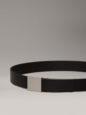 pvh black leather belt for men calvin klein