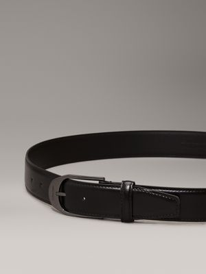 pvh black leather belt for men calvin klein