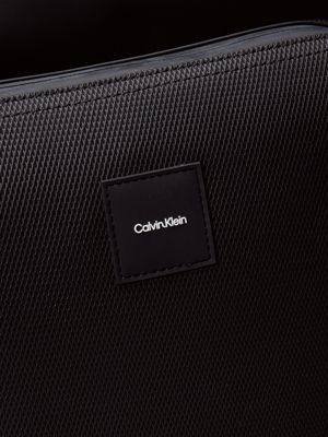 black rubberized square backpack for men calvin klein