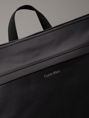 black caviar square zip top backpack for men calvin klein