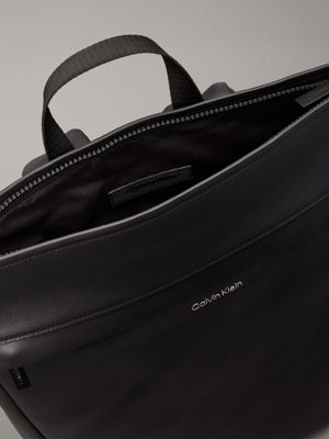 black caviar square zip top backpack for men calvin klein