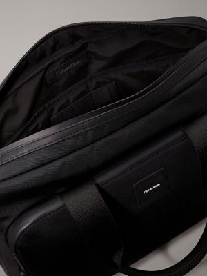 black nylon laptop bag for men calvin klein