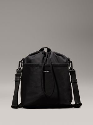 black convertible bucket bag for men calvin klein