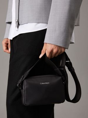 black caviar crossbody bag for men calvin klein