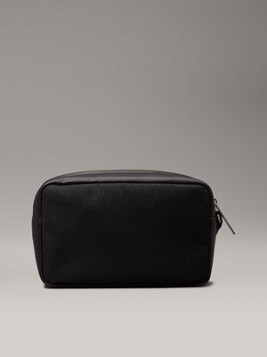 twill mono black logo wash bag for men calvin klein