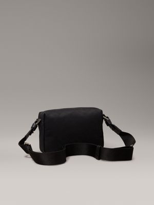 twill mono black logo crossbody bag for men calvin klein