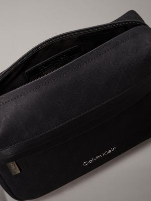 twill mono black logo crossbody bag for men calvin klein